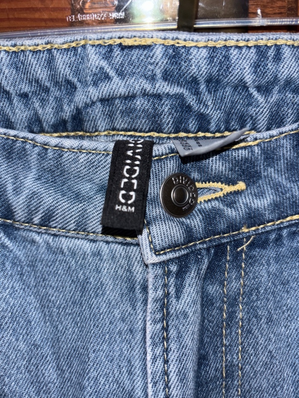 H&M Medium Blue Denim Jeans with Yellow Topstitch